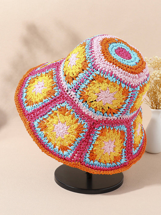 Bohemian Straw Woven Fisherman Sun Hat