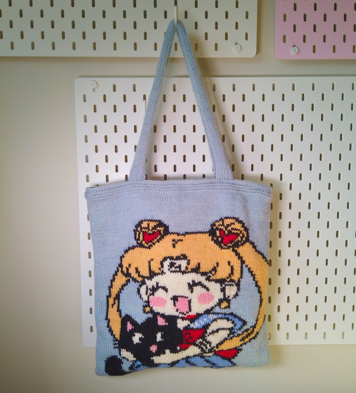 Sailor Moon Inspired Wool Tote Bag - Double-Sided Design