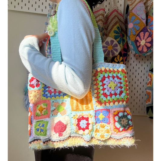 One-of-a-Kind Granny Square Mosaic Soul Tote