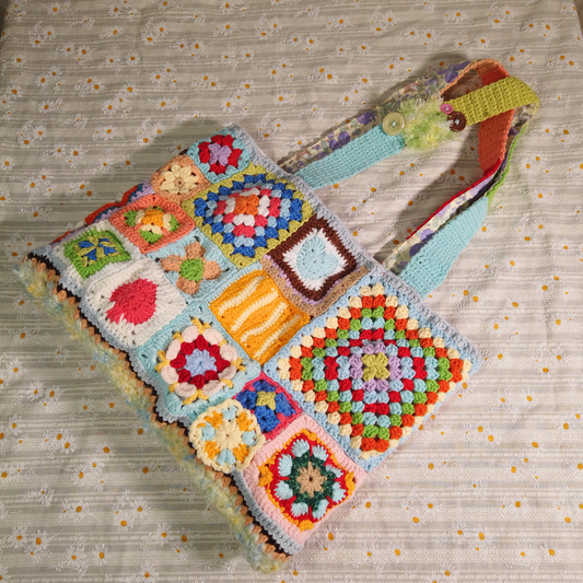 One-of-a-Kind Granny Square Mosaic Soul Tote