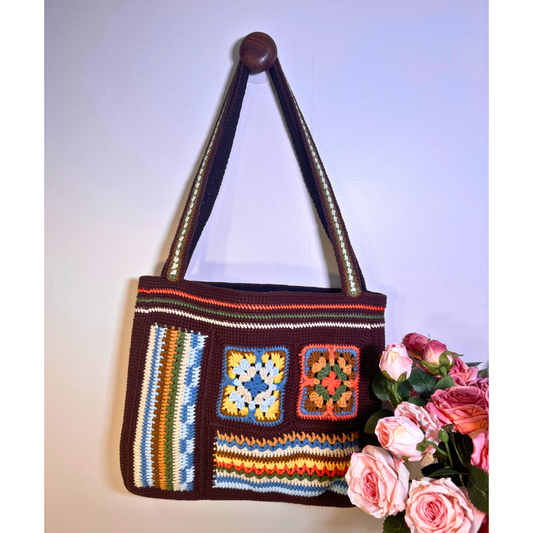 Hazel Patchwork Crochet Tote