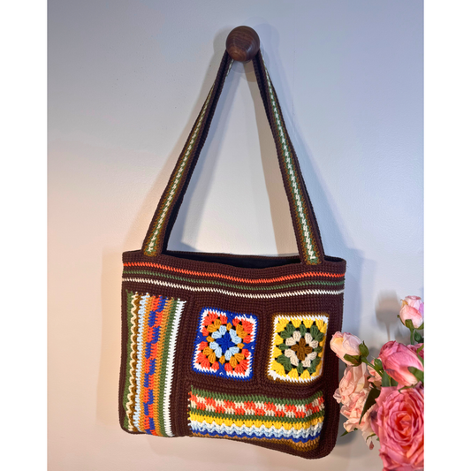 Hazel Patchwork Crochet Tote