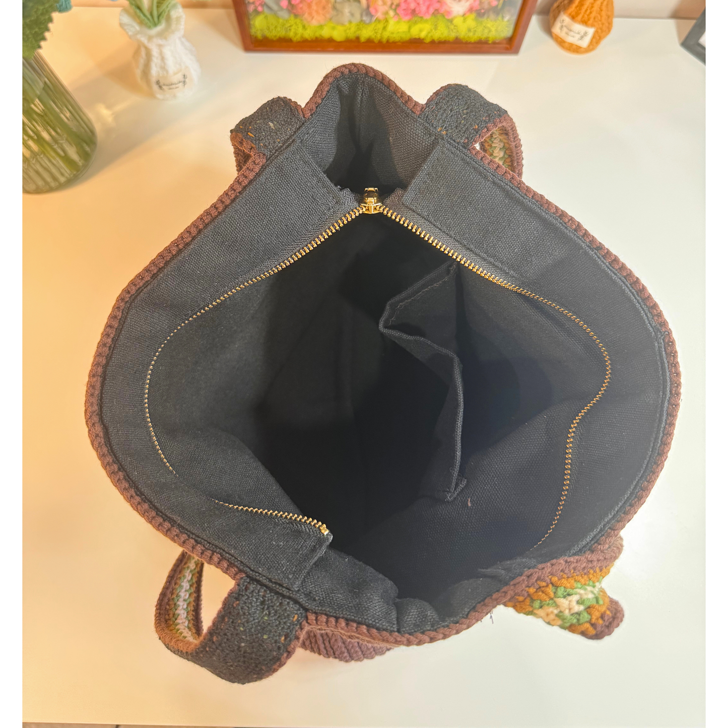 Hazel Patchwork Crochet Tote