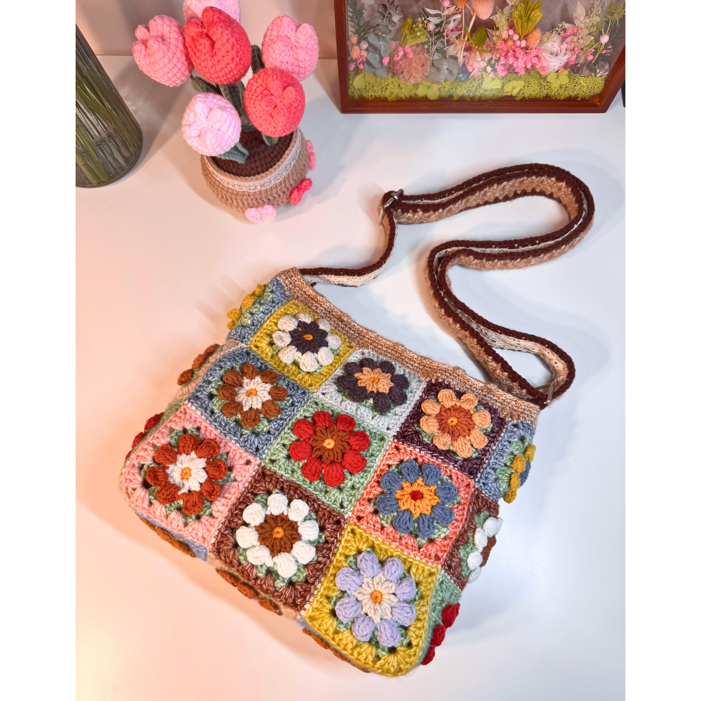 Maple Granny Square Bag