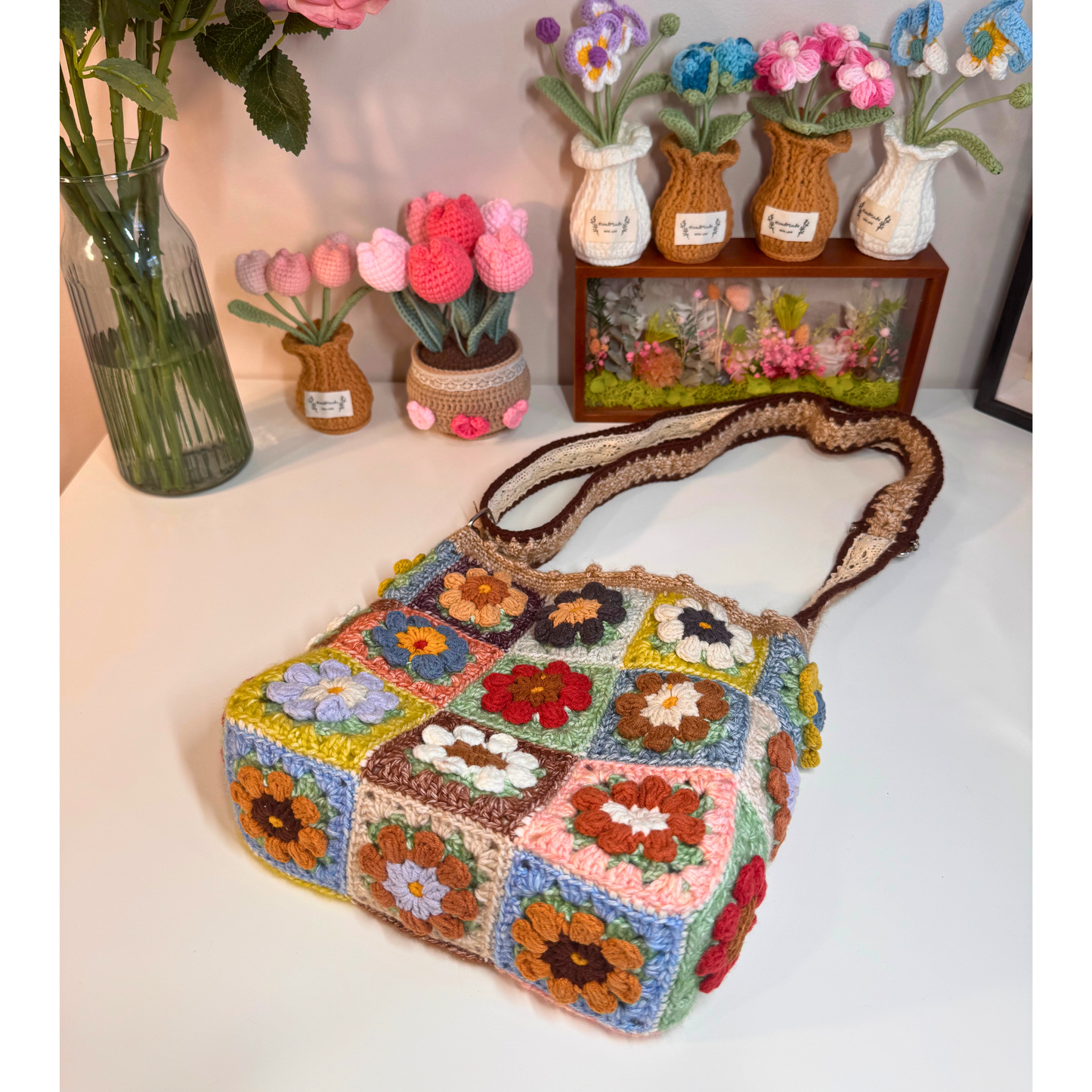Maple Granny Square Bag