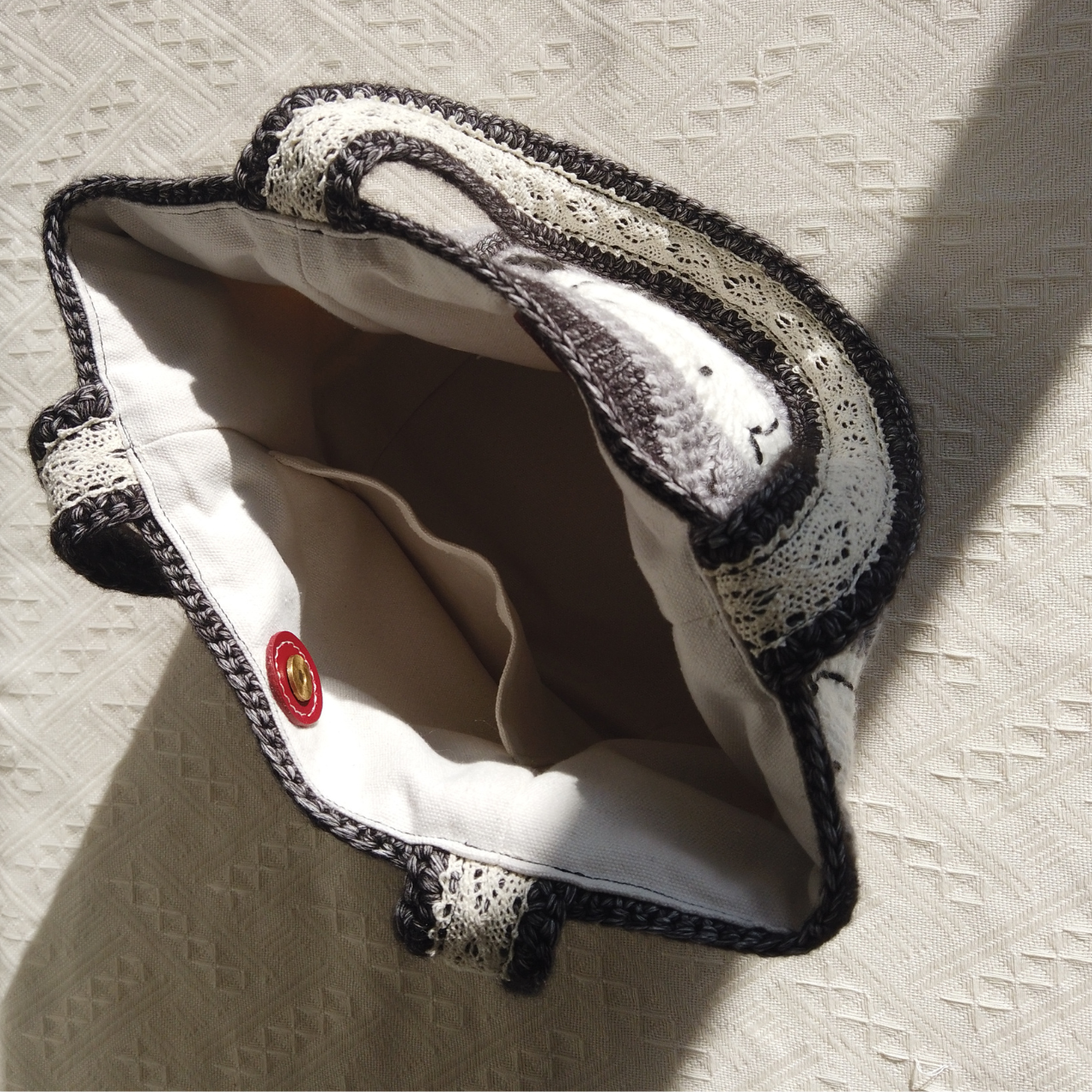 Sunny Smiley Face Crochet Tote