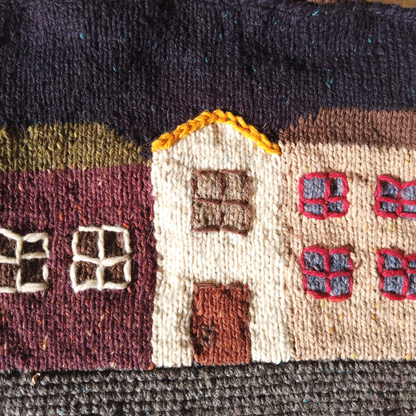 Nori Hand-Knitted House Tote Bag