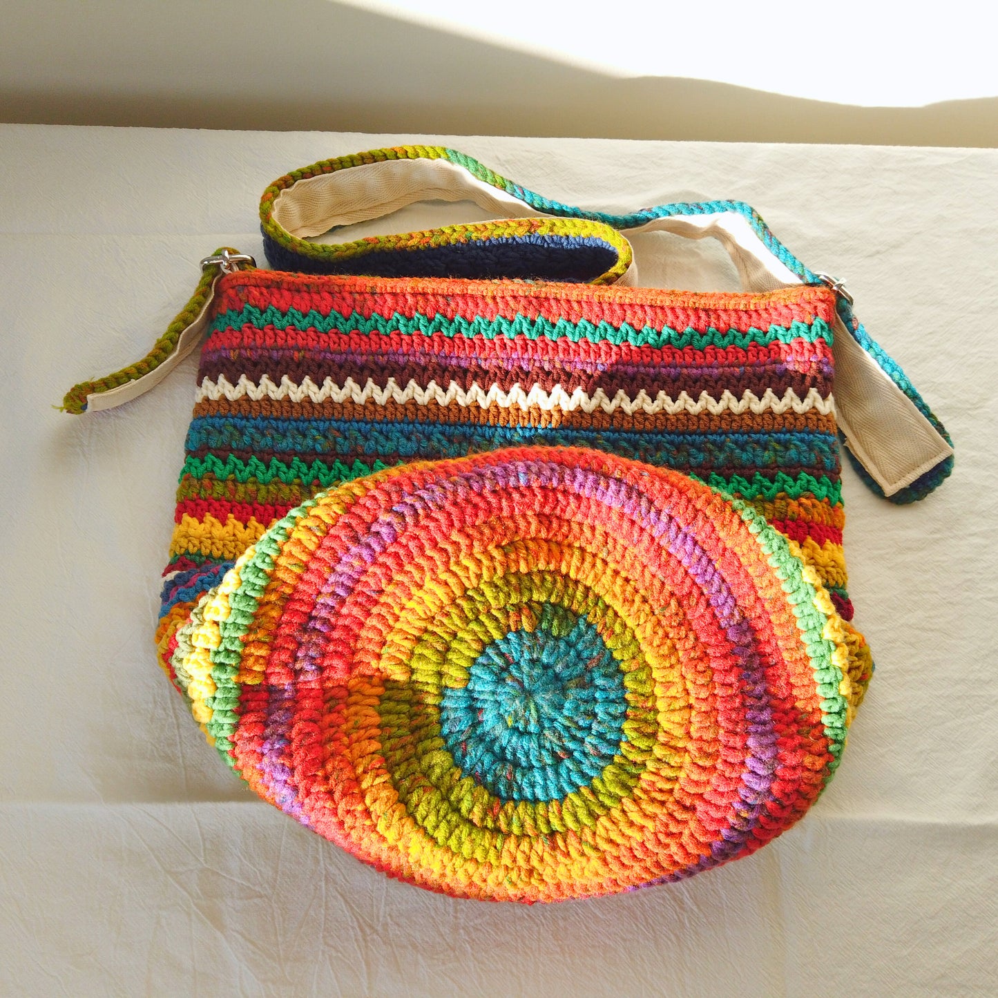 Sunny Wanderer - The Rainbow Crochet Bag