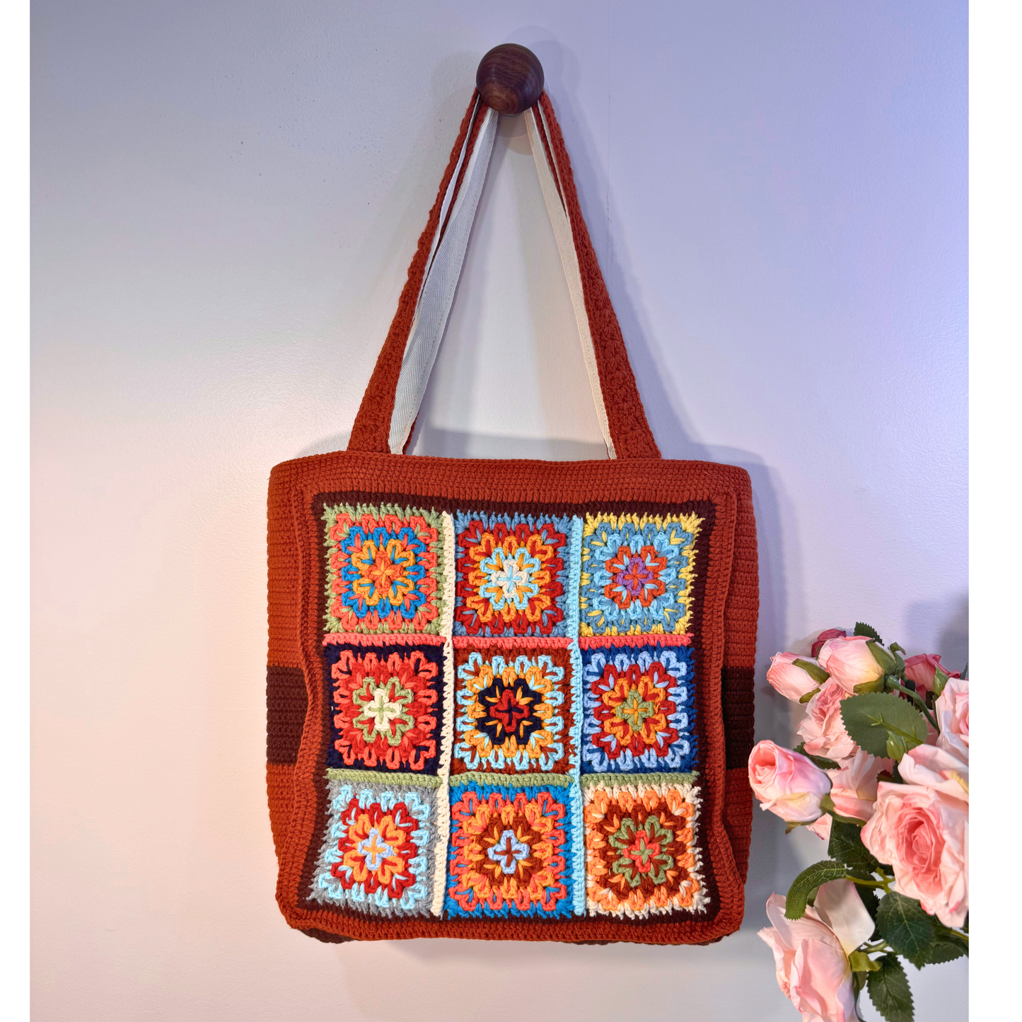 Sienna Granny Square Tote 🍂