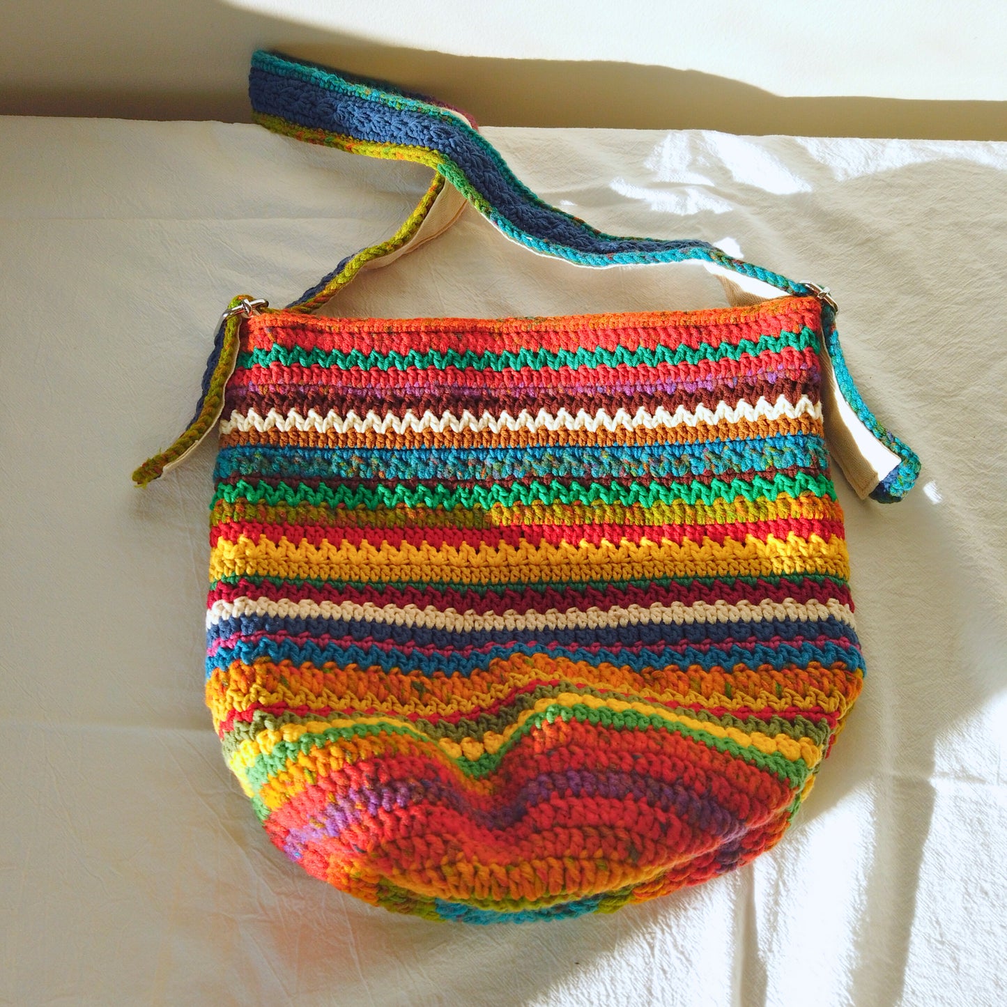 Sunny Wanderer - The Rainbow Crochet Bag
