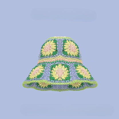 Bohemian Straw Woven Fisherman Sun Hat