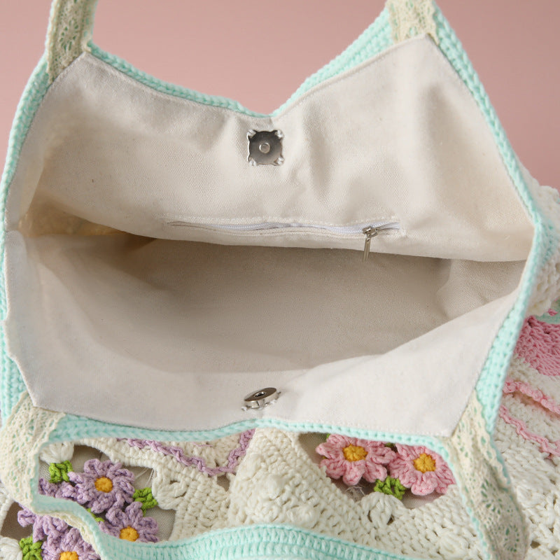 Floral Basket Bag