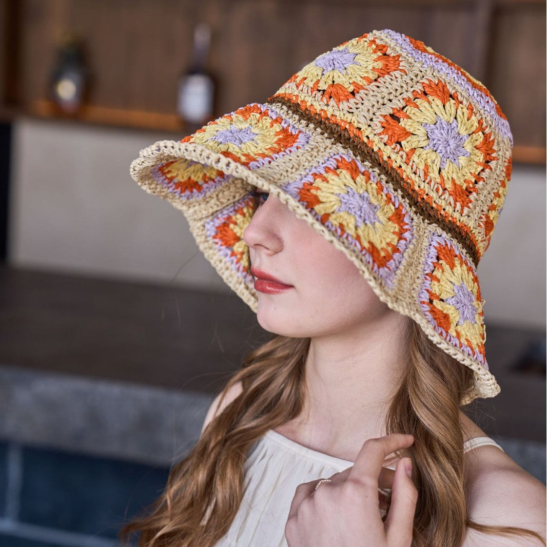 Bohemian Straw Woven Fisherman Sun Hat