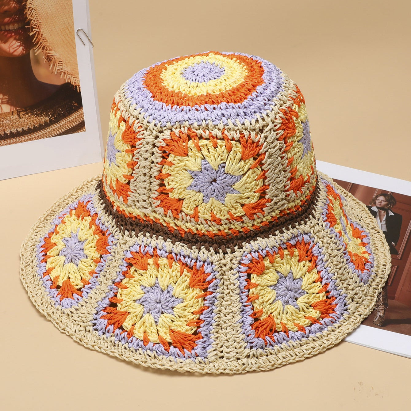 Bohemian Straw Woven Fisherman Sun Hat