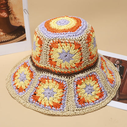 Bohemian Straw Woven Fisherman Sun Hat