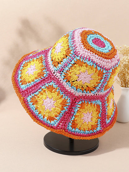 Bohemian Straw Woven Fisherman Sun Hat