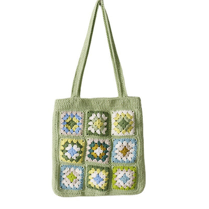 Matcha 18-pcs Granny Square Pattern Shoulder Bag