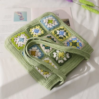 Matcha 18-pcs Granny Square Pattern Shoulder Bag