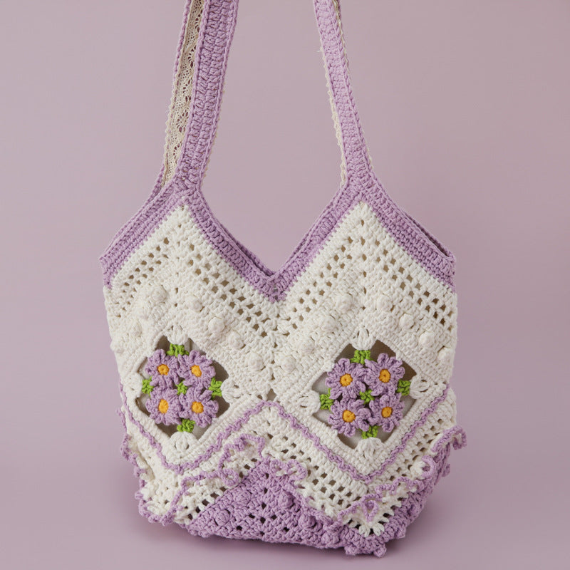 Floral Basket Bag