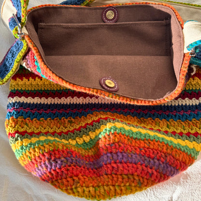 Sunny Wanderer - The Rainbow Crochet Bag